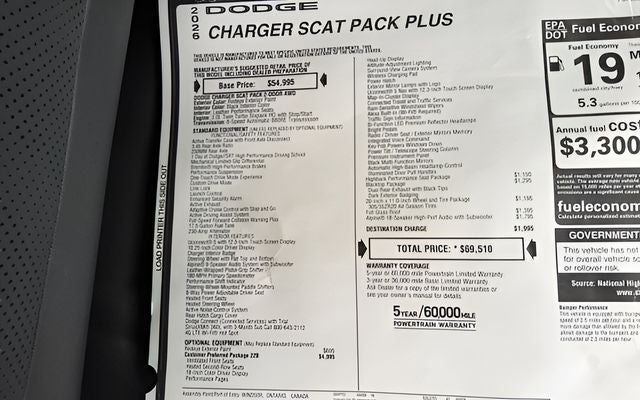 2026 Dodge Charger CHARGER SCAT PACK PLUS 2-DOOR AWD