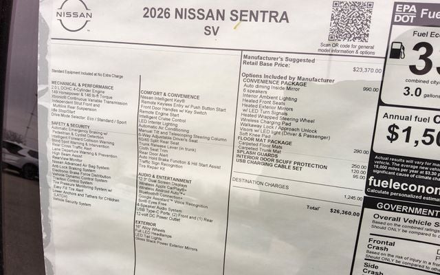 2026 Nissan Sentra SV