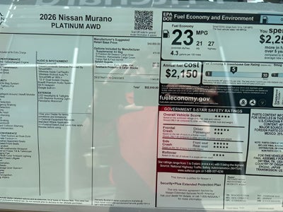 2026 Nissan Murano Platinum