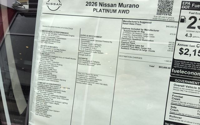 2026 Nissan N/A Platinum